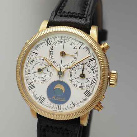  Minerva 130 Anniversary Full Calendar Moonphase chronograph Limited Edition 50 Gold 18k/750 ULTRA  