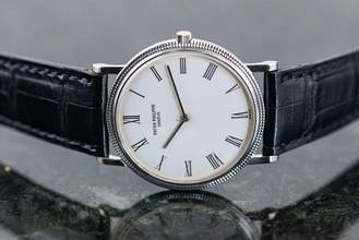 Thumbnail von Patek Philippe Calatrava 3520/00D | rare Japan delivery | Whitegold | Full Set 1979 </h1>
