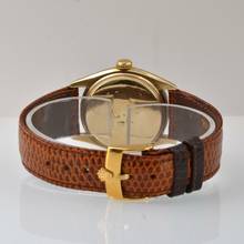 Thumbnail von Rolex Oyster Perpetual 34 6085 Bubbleback Explorer radium dial yellow gold 10KT 1951’s </h1>