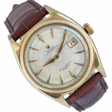  Rolex Datejust 36 Oyster Perpetual Datejust 6075 Ovettone Ivory dial very rare 1950's </h1> 
