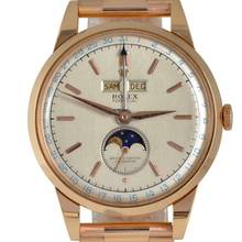 Thumbnail von Rolex Padellone 8171 Triple Date Moon Phase pink gold 18KT Full Set 1950’s </h1>