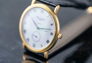 Thumbnail von Patek Philippe Calatrava 3919J | rare Beyer Zurich | Box and Documentation </h1>