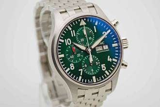 Thumbnail von IWC Fliegeruhr Chronograph Pilot Chronograph Racing Green Edition mit IWC Edelstahlarmband </h1>