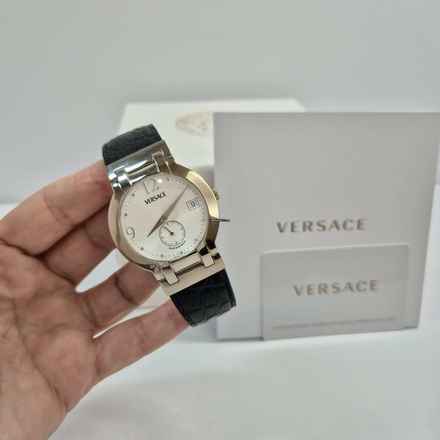  Versace Madison Ouro Branco 37mm Automático Completo 