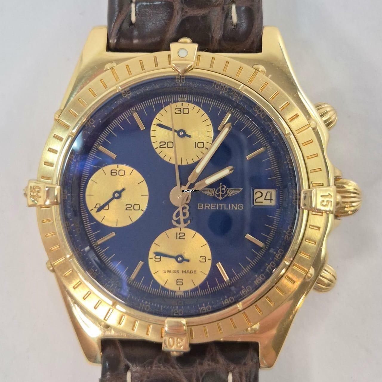 Thumbnail von Breitling Chronomat Yellow Gold Blue Dial 39mm Automático Completo