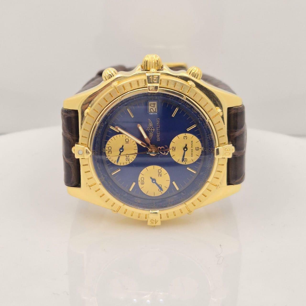 Thumbnail von Breitling Chronomat Yellow Gold Blue Dial 39mm Automático Completo
