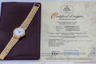 Thumbnail von Patek Philippe Calatrava 3802/200 | Gold bracelet | Certificate 1990 | Yellowgold </h1>