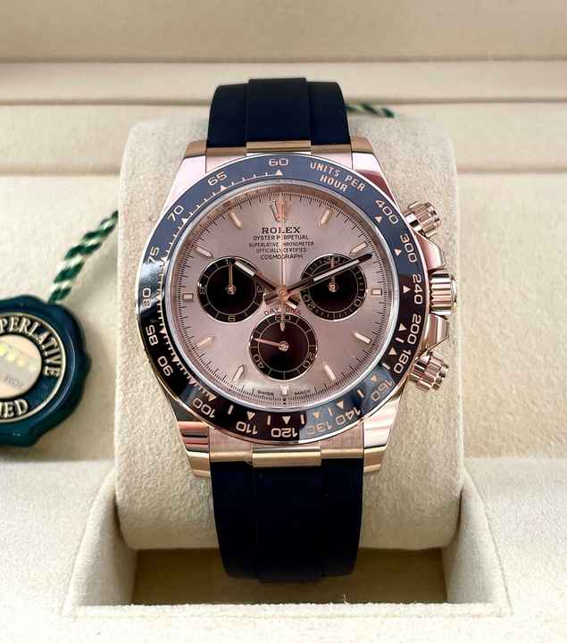  Rolex Daytona Oysterflex Rose18Kt. Sundust Dial NEW 2024 Full Set Box and Papers Ref:126515LN 