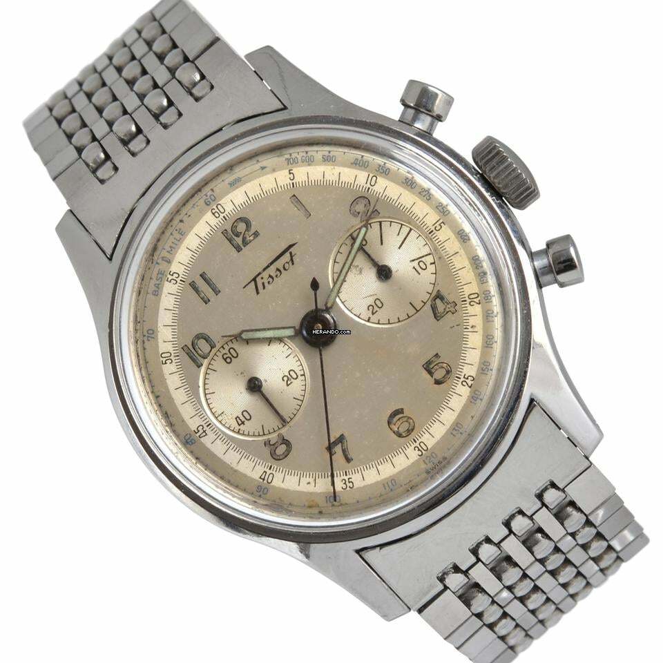  Tissot Chronograph vintage Ivory bicolour dial 1945’s </h1> 
