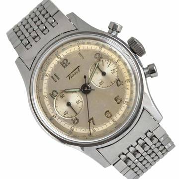  Tissot Chronograph vintage Ivory bicolour dial 1945’s </h1> 