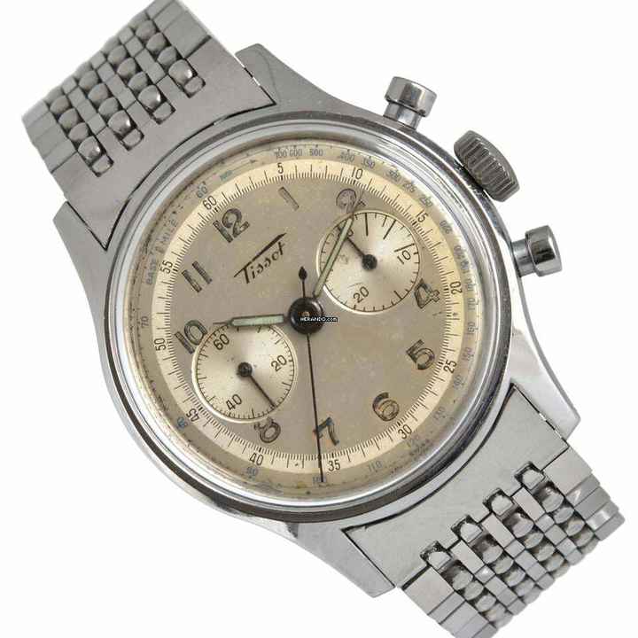  Tissot Chronograph vintage Ivory bicolour dial 1945’s </h1> 