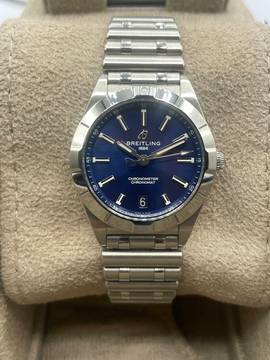  Breitling Chronomat 32 BLUE DIAL VERY NICE CONDITION WITH BOX&PAPERS 2022 