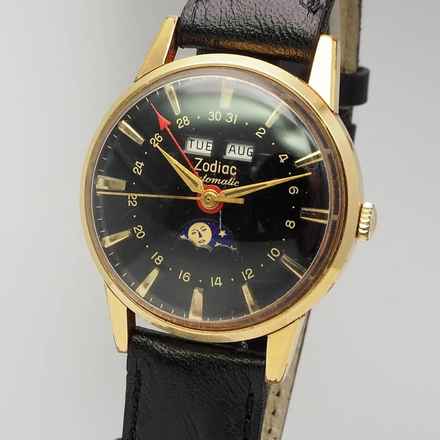  Zodiac Triple Date Moon phase steel/plated </h1> 