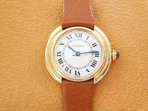Thumbnail von Cartier Vendome 18 Karat Gelbgold Vendome Paris Handaufzug Damenuhr 26 mm Rarität 70 er Jahre </h1>