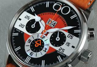 Thumbnail von Alexander Shorokhoff Big Date Chrono optional in gelb Limitiert 30 Stück