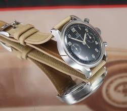 Thumbnail von Omega 33.3 Chronograph Rare Early model Waterproof Black Military Dial 321 </h1>