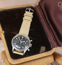Thumbnail von Omega 33.3 Chronograph Rare Early model Waterproof Black Military Dial 321 </h1>