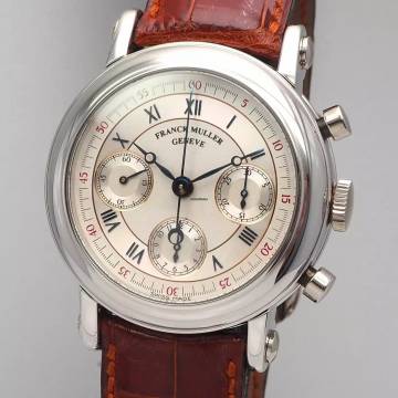  Franck Muller Chronograph Double Face Platinum Ref.: 7000 CC DF Box + Papiere FM Service 