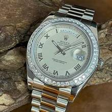 Thumbnail von Rolex Day-Date II Day-Date II Weißgold - Ref. 218239 - FULL SET 2014 - Diamantlünette (Aftermarket) </h1>