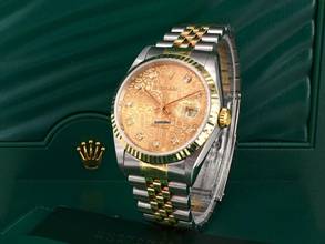 Thumbnail von Rolex Datejust 36 16233 Gold Jubilee Dial With Big Diamonds - Full Set 36mm