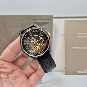  Jaeger-LeCoultre AMVOX TOURBILLON Gmt Ouro Rosé & Cerâmica Edição ltda 