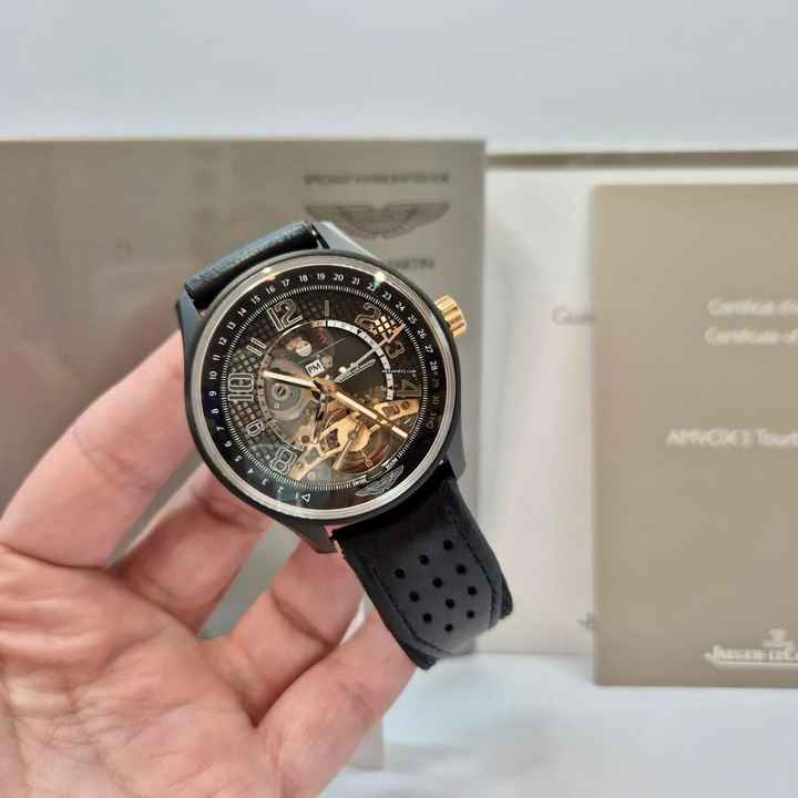  Jaeger-LeCoultre AMVOX TOURBILLON Gmt Ouro Rosé & Cerâmica Edição ltda 