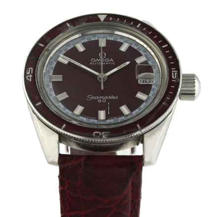  Omega Seamaster 60 Vintage Ref.166.062 Rare Red Big Crown 
