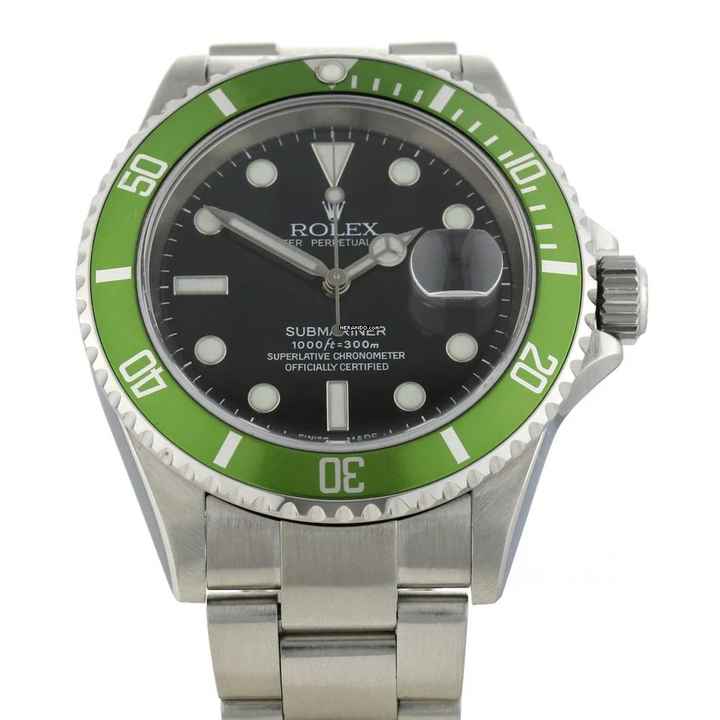  Rolex Submariner Date Kermit Flat 4 Ref.16610LV Fullset  