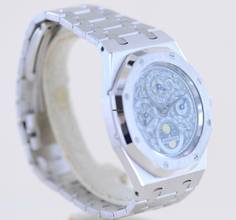 Thumbnail von Audemars Piguet Royal Oak Jumbo Perpetual Calendar Platinum Skeleton Dial Luxusuhr rar </h1>