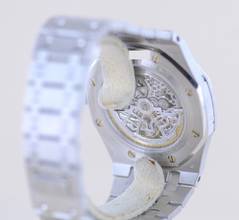 Thumbnail von Audemars Piguet Royal Oak Jumbo Perpetual Calendar Platinum Skeleton Dial Luxusuhr rar </h1>