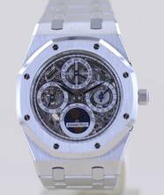 Thumbnail von Audemars Piguet Royal Oak Jumbo Perpetual Calendar Platinum Skeleton Dial Luxusuhr rar </h1>