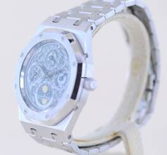 Thumbnail von Audemars Piguet Royal Oak Jumbo Perpetual Calendar Platinum Skeleton Dial Luxusuhr rar </h1>