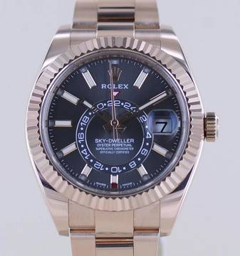  Rolex Sky-Dweller Roségold grey Dial Herrenuhr 42 mm B+P GMT </h1> 