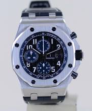 Thumbnail von Audemars Piguet Royal Oak Offshore Chronograph Blue unworn TOP Automatic Glasboden B+P </h1>