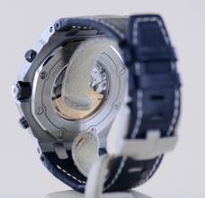 Thumbnail von Audemars Piguet Royal Oak Offshore Chronograph Blue unworn TOP Automatic Glasboden B+P </h1>