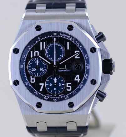  Audemars Piguet Royal Oak Offshore Chronograph Blue unworn TOP Automatic Glasboden B+P </h1> 