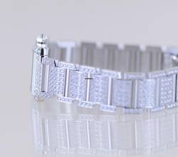Thumbnail von Cartier Tank Française 2365 Lady 18K Weißgold Full Diamond Factory Luxusuhr rar </h1>