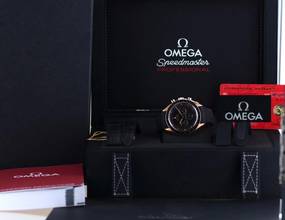 Thumbnail von Omega Speedmaster Professional Moonwatch Chronograph 18K Sedna Gold 42 B+P Cal 3861 black Dial </h1>