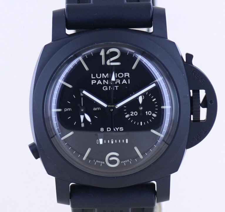  Officine Paneral Luminor 1950 Chronograph GMT 8-Days Monopulsante 44mm Pam317 B+P Ceramic 