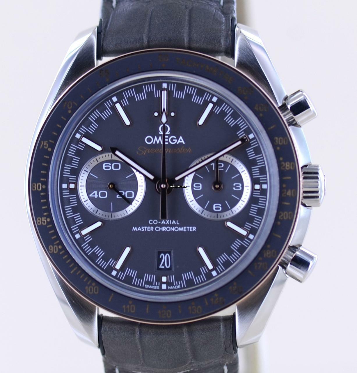 Omega Speedmaster Racing Chronograph Stahl 18K Sedna Gold 44,25 B+P Cal 9900 grey Dial </h1>