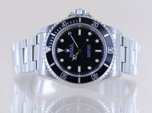 Thumbnail von Rolex Submariner (No Date) 14060 No-Date 2-Liner Tritium Oysterband 1999 Taucher B+P </h1>