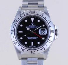 Thumbnail von Rolex Explorer II 16570 black Dial Tritium schwarz Klassiker S-Serie GMT 1995 B+P </h1>