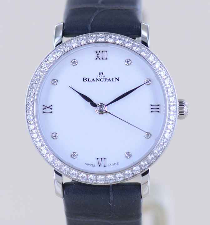  Blancpain Villeret Ultraflach Ultraplate Lady 29mm white dial 18K White Gold Diamonds Automatic </h1> 