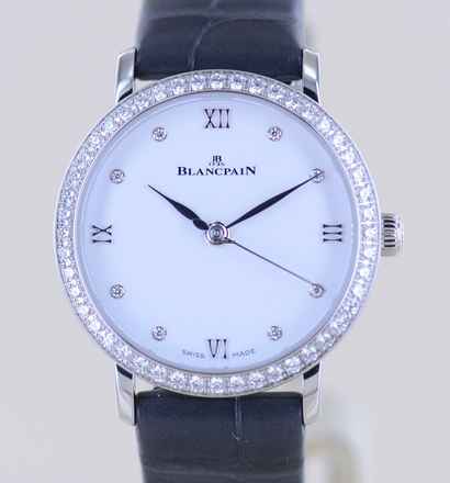  Blancpain Villeret Ultraflach Ultraplate Lady 29mm white dial 18K White Gold Diamonds Automatic </h1> 