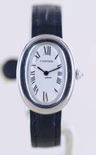 Thumbnail von Cartier Baignoire Lady 18K Weißgold Dresswatch Luxusuhr Top rar Faltschließe </h1>