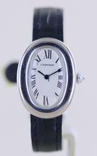 Thumbnail von Cartier Baignoire Lady 18K Weißgold Dresswatch Luxusuhr Top rar Faltschließe </h1>