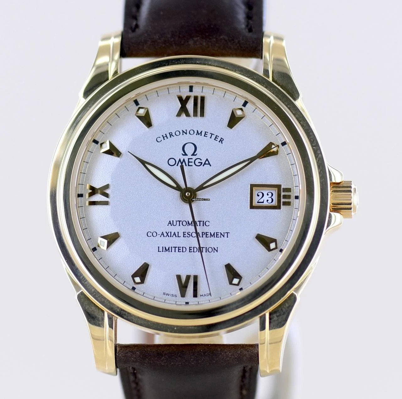 Omega De Ville Co-Axial Limited 38mm 18K Gold Pie Pan Co-Axial Chronometer B+P rar </h1>