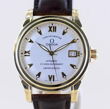  Omega De Ville Co-Axial Limited 38mm 18K Gold Pie Pan Co-Axial Chronometer B+P rar </h1> 