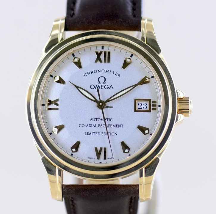  Omega De Ville Co-Axial Limited 38mm 18K Gold Pie Pan Co-Axial Chronometer B+P rar </h1> 