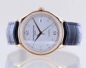 Thumbnail von Baume & Mercier Clifton Roségold Date Diamond Dial Automatic 39mm Dresswatch B+P </h1>